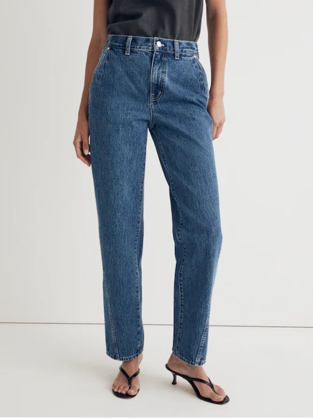 NWT Madewell High Rise Baggy Straight Jeans in Ensenada Medium Wash Size 26